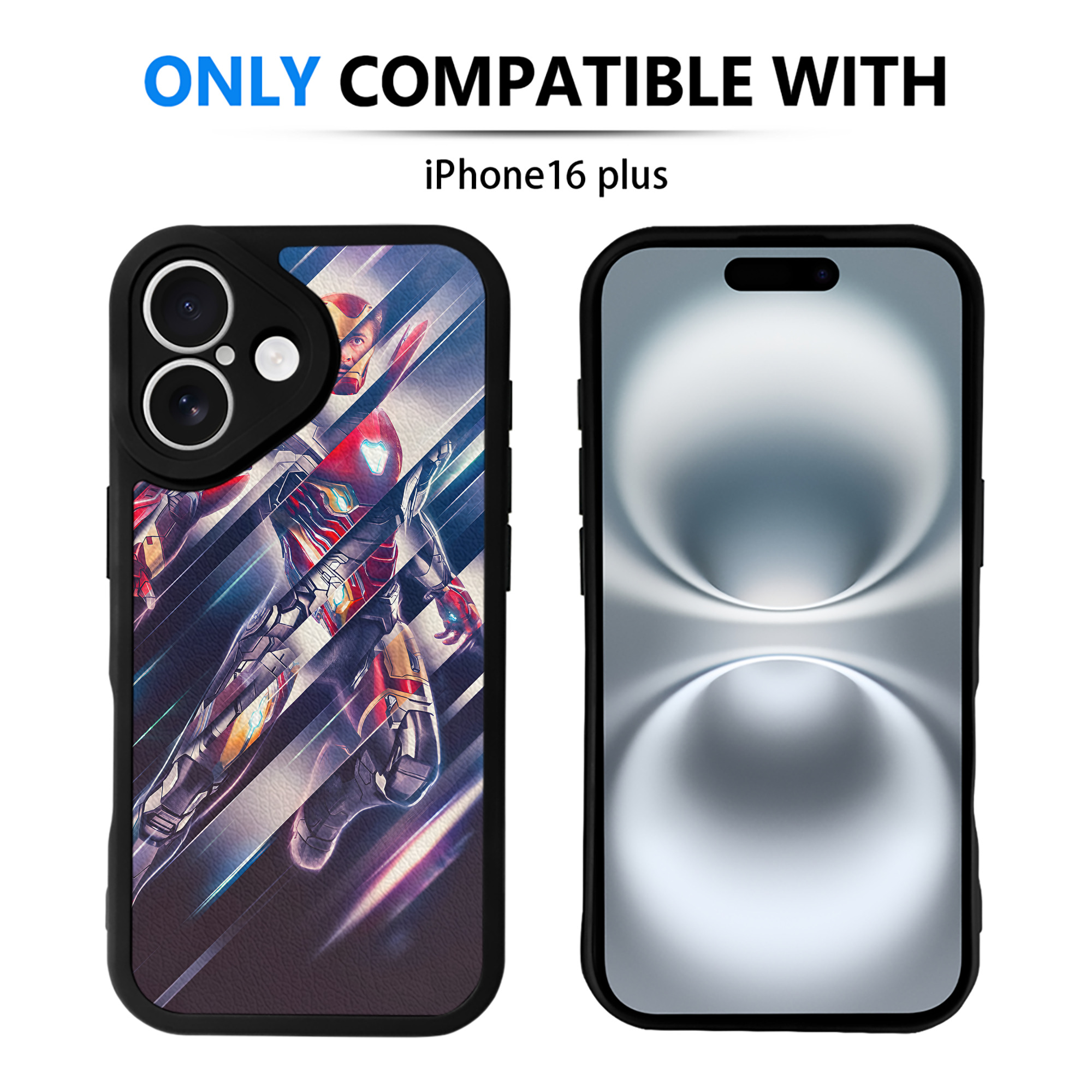 （画像用） アベンジャーズ The Avengers 【iPhone 16シリーズ対応】シリコンスマホケース（レザー調） 材質：シリコン
